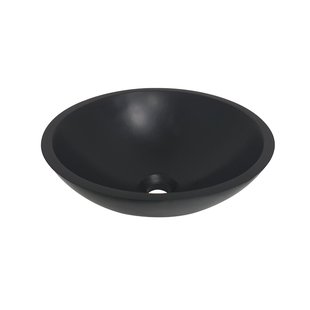 Waskom BWS 43x13 cm Solid Surface Mat Zwart