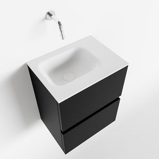 MONDIAZ ADA 40cm toiletmeubel urban. LEX wastafel talc rechts zonder kraangat