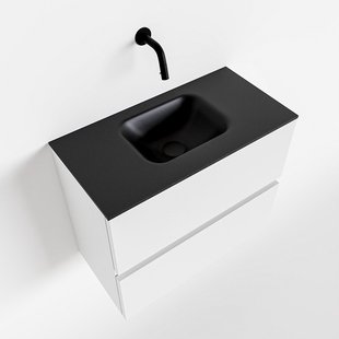 MONDIAZ ADA 60cm toiletmeubel talc. LEX wastafel urban midden zonder kraangat