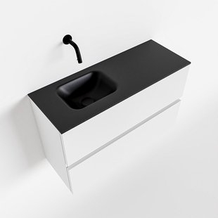 MONDIAZ ADA 80cm toiletmeubel talc. LEX wastafel urban links zonder kraangat