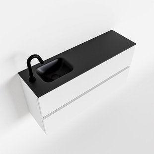 MONDIAZ ADA 100cm toiletmeubel talc. LEX wastafel urban links 1 kraangat