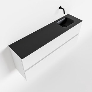 MONDIAZ ADA 120cm toiletmeubel talc. LEX wastafel urban rechts zonder kraangat