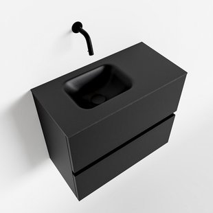 MONDIAZ ADA 60cm toiletmeubel urban. LEX wastafel urban links zonder kraangat