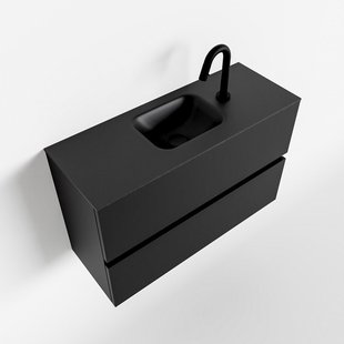 MONDIAZ ADA 80cm toiletmeubel urban. LEX wastafel urban midden 1 kraangat