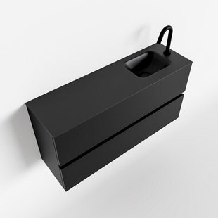 MONDIAZ ADA 100cm toiletmeubel urban. LEX wastafel urban rechts 1 kraangat