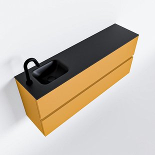 MONDIAZ ADA 120cm toiletmeubel ocher. LEX wastafel urban links 1 kraangat