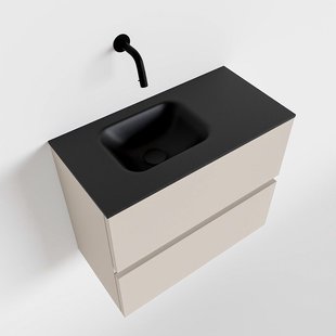 MONDIAZ ADA 60cm toiletmeubel linen. LEX wastafel urban links zonder kraangat