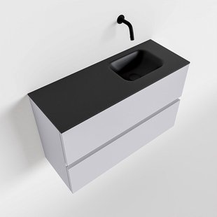 MONDIAZ ADA 80cm toiletmeubel cale. LEX wastafel urban rechts zonder kraangat