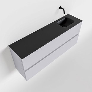 MONDIAZ ADA 120cm toiletmeubel cale. LEX wastafel urban rechts zonder kraangat