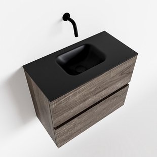 MONDIAZ ADA 60cm toiletmeubel dark brown. LEX wastafel urban midden zonder kraangat MONDIAZ ADA 60cm toiletmeubel dark brown. LEX wastafel urban midden zonder kraangat