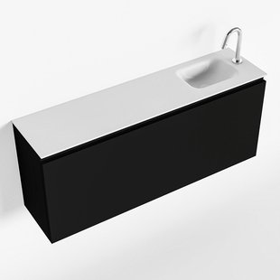 MONDIAZ OLAN 120cm toiletmeubel urban. LEX wastafel talc rechts 1 kraangat