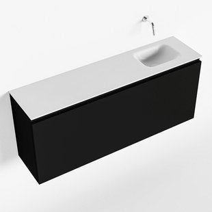 MONDIAZ OLAN 120cm toiletmeubel urban. LEX wastafel talc rechts geen kraangat