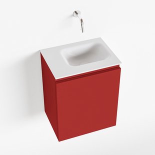 MONDIAZ OLAN 40cm toiletmeubel fire. LEX wastafel talc rechts geen kraangat