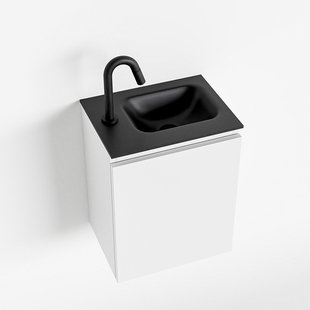 MONDIAZ OLAN 40cm toiletmeubel talc. LEX wastafel urban rechts 1 kraangat