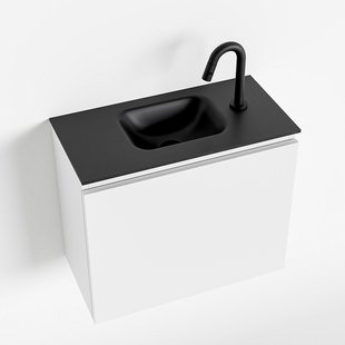 MONDIAZ OLAN 60cm toiletmeubel talc. LEX wastafel urban midden 1 kraangat