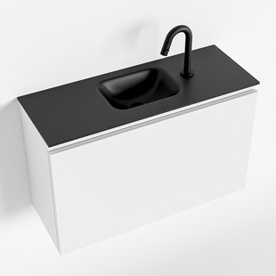 MONDIAZ OLAN 80cm toiletmeubel talc. LEX wastafel urban midden 1 kraangat