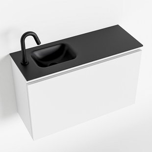 MONDIAZ OLAN 80cm toiletmeubel talc. LEX wastafel urban links 1 kraangat