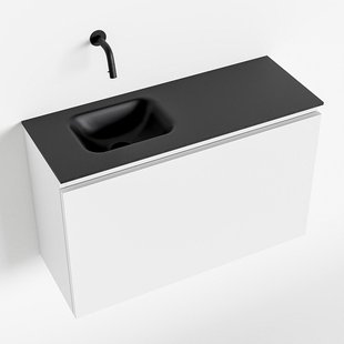 MONDIAZ OLAN 80cm toiletmeubel talc. LEX wastafel urban links geen kraangat