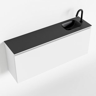 MONDIAZ OLAN 120cm toiletmeubel talc. LEX wastafel urban rechts 1 kraangat