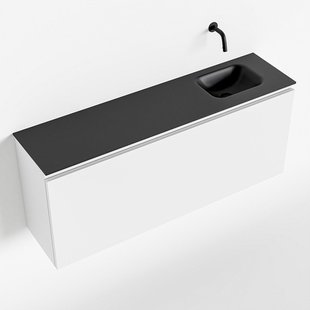 MONDIAZ OLAN 120cm toiletmeubel talc. LEX wastafel urban rechts geen kraangat