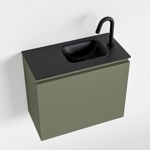 MONDIAZ OLAN 60cm toiletmeubel army. LEX wastafel urban rechts 1 kraangat