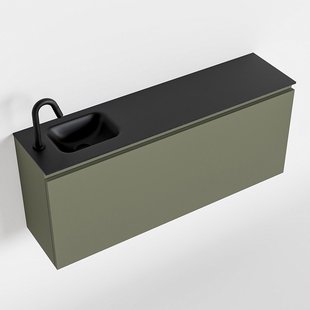 MONDIAZ OLAN 120cm toiletmeubel army. LEX wastafel urban links 1 kraangat