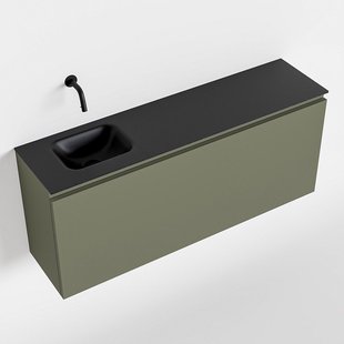 MONDIAZ OLAN 120cm toiletmeubel army. LEX wastafel urban links geen kraangat