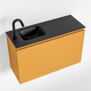 MONDIAZ OLAN 80cm toiletmeubel ocher. LEX wastafel urban links 1 kraangat