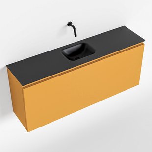 MONDIAZ OLAN 120cm toiletmeubel ocher. LEX wastafel urban midden geen kraangat