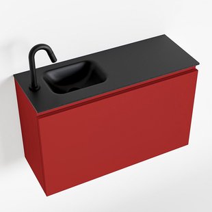 MONDIAZ OLAN 80cm toiletmeubel fire. LEX wastafel urban links 1 kraangat