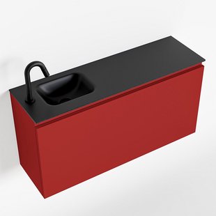 MONDIAZ OLAN 100cm toiletmeubel fire. LEX wastafel urban links 1 kraangat