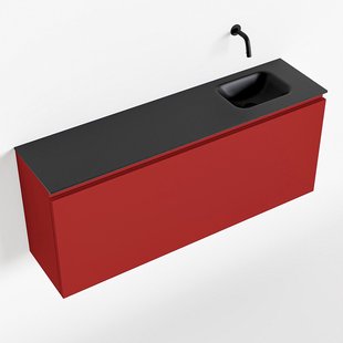 MONDIAZ OLAN 120cm toiletmeubel fire. LEX wastafel urban rechts geen kraangat