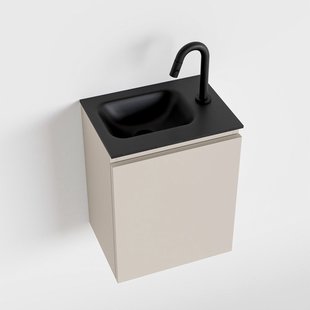 MONDIAZ OLAN 40cm toiletmeubel linen. LEX wastafel urban links 1 kraangat