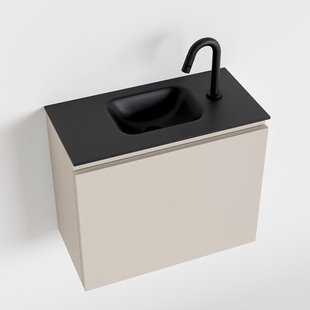 MONDIAZ OLAN 60cm toiletmeubel linen. LEX wastafel urban midden 1 kraangat