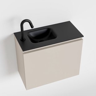 MONDIAZ OLAN 60cm toiletmeubel linen. LEX wastafel urban links 1 kraangat