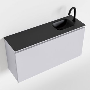 MONDIAZ OLAN 100cm toiletmeubel cale. LEX wastafel urban rechts 1 kraangat