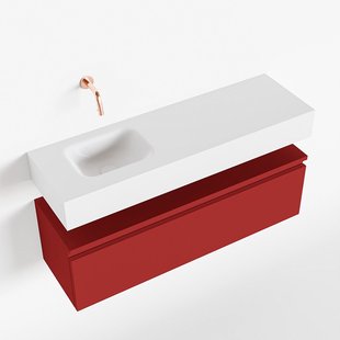 MONDIAZ ANDOR 100cm toiletmeubel fire. LEX 100cm wastafel talc links geen kraangat MONDIAZ ANDOR 100cm toiletmeubel fire. LEX 100cm wastafel talc links geen kraangat