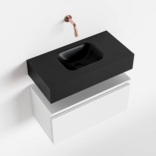 MONDIAZ ANDOR 60cm toiletmeubel talc. LEX 60cm wastafel urban midden geen kraangat