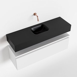 MONDIAZ ANDOR 100cm toiletmeubel talc. LEX 100cm wastafel urban midden geen kraangat