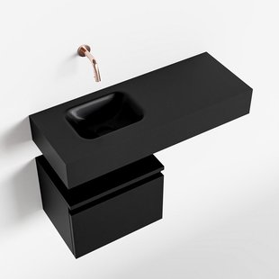 MONDIAZ ANDOR 40cm toiletmeubel urban. LEX 80cm wastafel urban links geen kraangat