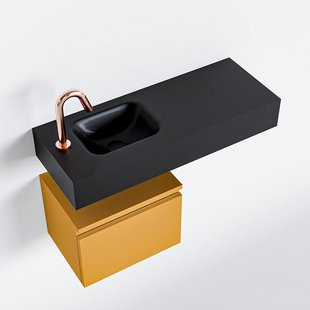 MONDIAZ ANDOR 40cm toiletmeubel ocher. LEX 80cm wastafel urban links 1 kraangat