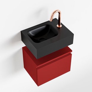 MONDIAZ ANDOR 40cm toiletmeubel fire. LEX 40cm wastafel urban links 1 kraangat