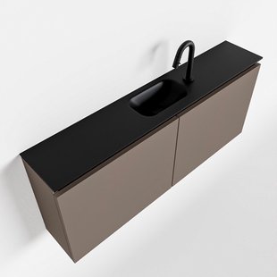 MONDIAZ TURE 120cm toiletmeubel smoke. EDEN wastafel urban midden 1 kraangat