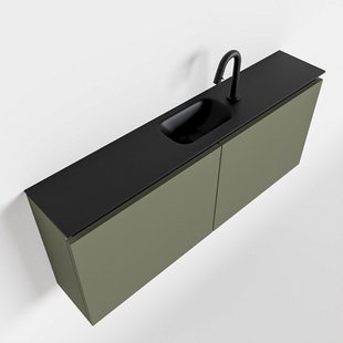 MONDIAZ TURE 120cm toiletmeubel army. EDEN wastafel urban midden 1 kraangat