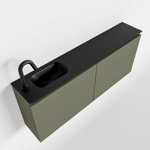 MONDIAZ TURE 120cm toiletmeubel army. EDEN wastafel urban links 1 kraangat