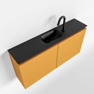 MONDIAZ TURE 100cm toiletmeubel ocher. EDEN wastafel urban midden 1 kraangat