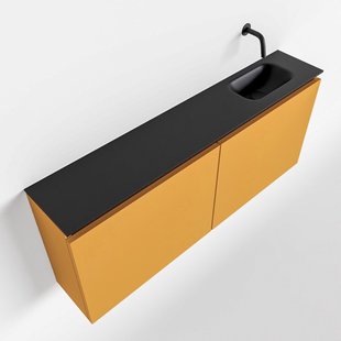 MONDIAZ TURE 120cm toiletmeubel ocher. EDEN wastafel urban rechts geen kraangat MONDIAZ TURE 120cm toiletmeubel ocher. EDEN wastafel urban rechts geen kraangat