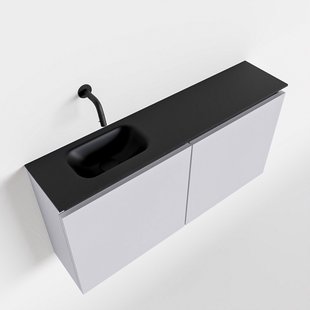 MONDIAZ TURE 100cm toiletmeubel cale. EDEN wastafel urban links geen kraangat