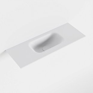 MONDIAZ EDEN Talc solid surface inleg wastafel voor toiletmeubel 60cm. Positie wasbak midden