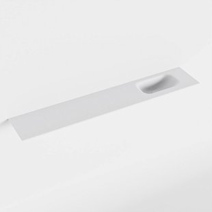 MONDIAZ EDEN Talc solid surface inleg wastafel voor toiletmeubel 120cm. Positie wasbak rechts